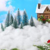 Cotão de neve de poliéster de toque macio para decoração de natal