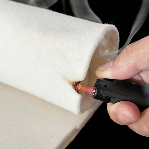 Feltro 100% meta-aramida resistente a altas temperaturas UL94 V-0 tecido retardador de chamas respirável, anti-rugas e ecologicamente correto