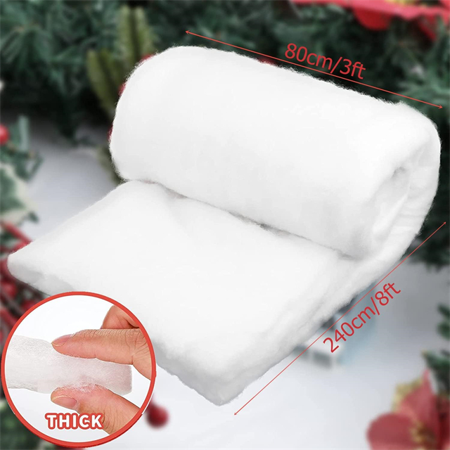 GRS Certificado Reciclado Polyster Wadding Christmas Snow Planket