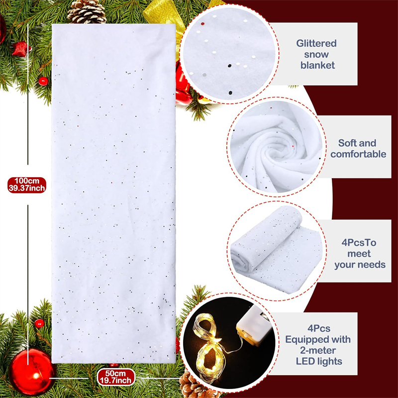 manta de neve com luz 050