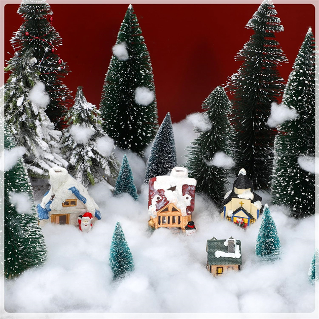 Natal de neve falsa decoração de algodão como neve coberta fofa