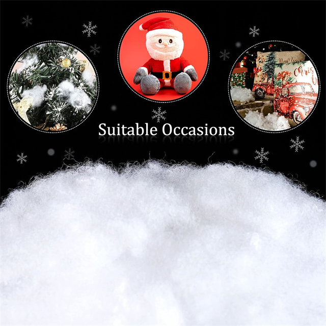 Luxo de neve de poliéster macio para decoração de férias