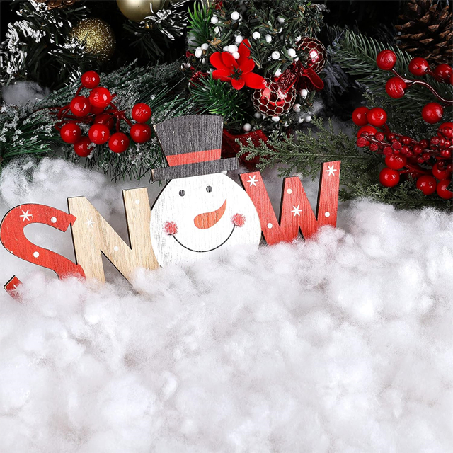 Luxo de neve de poliéster macio para decoração de férias