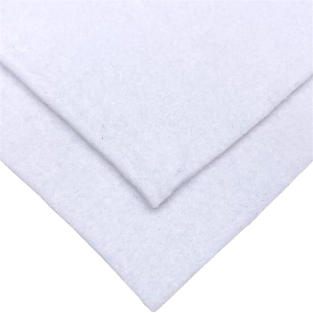 Folhas de material de tecido de feltro branco de 1 mm de espessura