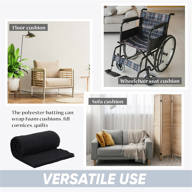 Enchimento de poli&eacute;ster usado como forro de almofada de sof&aacute; com alta resili&ecirc;ncia e durabilidade