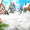 Natal de neve falsa decoração de algodão como neve coberta fofa