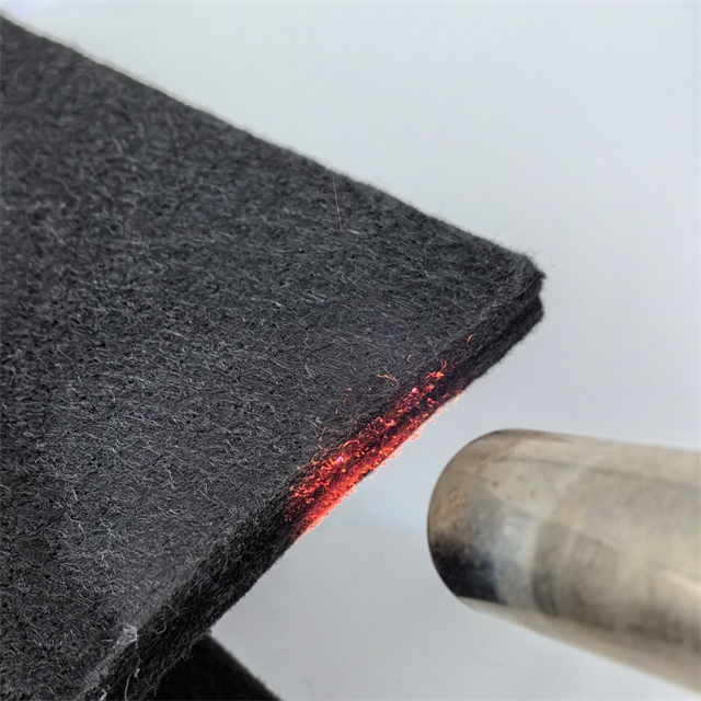 Feltro preto resistente à chama de alto desempenho para interiores de automóveis