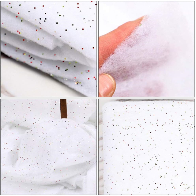 Cobertor de neve decorativo de brilho para cenas de Natal