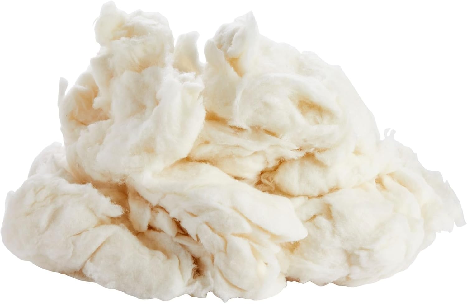 Recheio branco natural c 16 onças - recheio premium para artesanato e feltragem