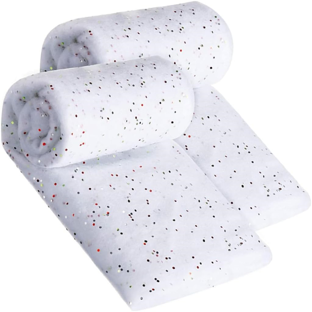 Versão artificial de rolo de cobertor de neve e interior da festa