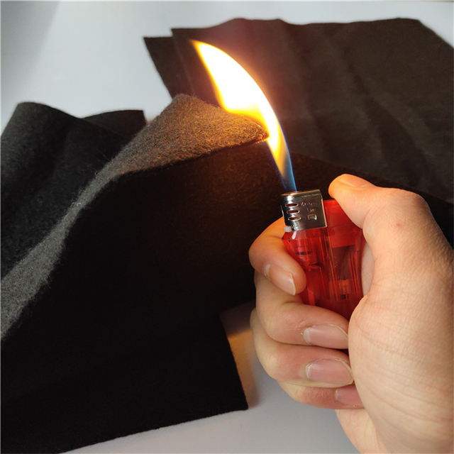 Feltro preto resistente à chama de alto desempenho para interiores de automóveis