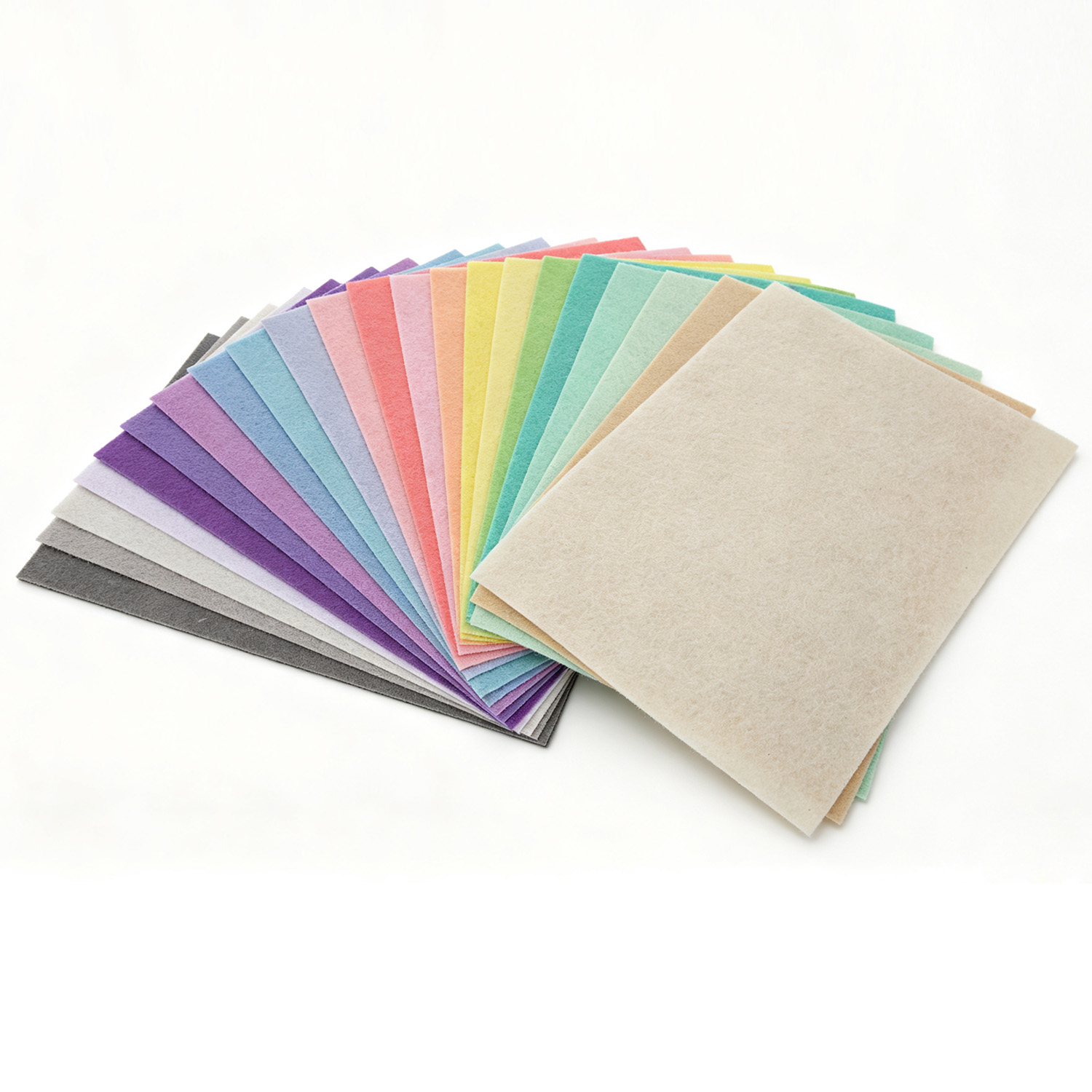 Folhas de feltro perfuradas com agulha de tecido de feltro de poliéster rígido colorido de espessura personalizada